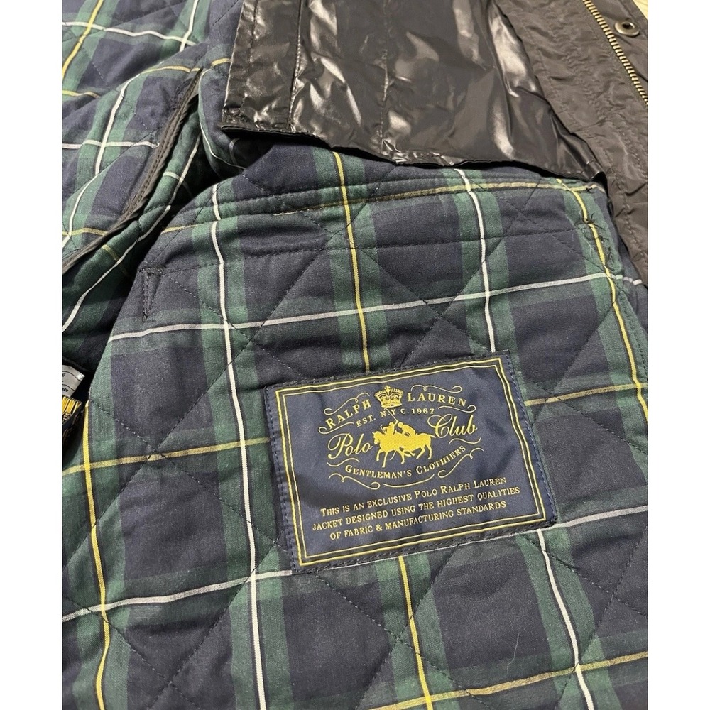 Polo Ralph Lauren Quilted Vest Mens 2XLT Black Plaid Lined Equestrian Polo Club - Picture 6 of 9